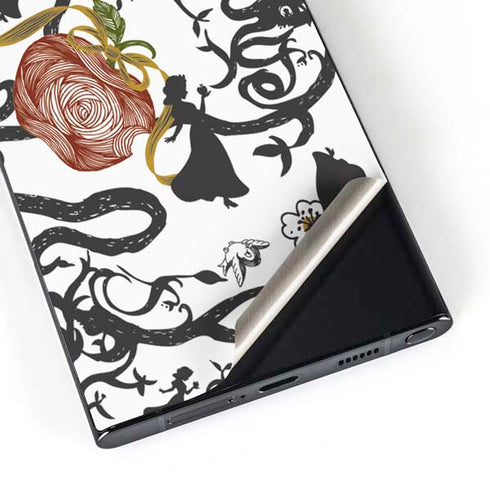 Disney Snow White Roses and Character Silhouette Galaxy S25 Ultra Skin